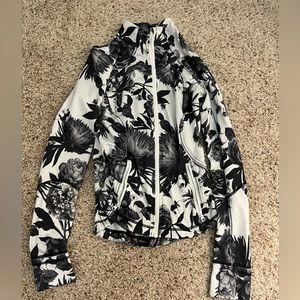 lululemon zip up black & white jacket